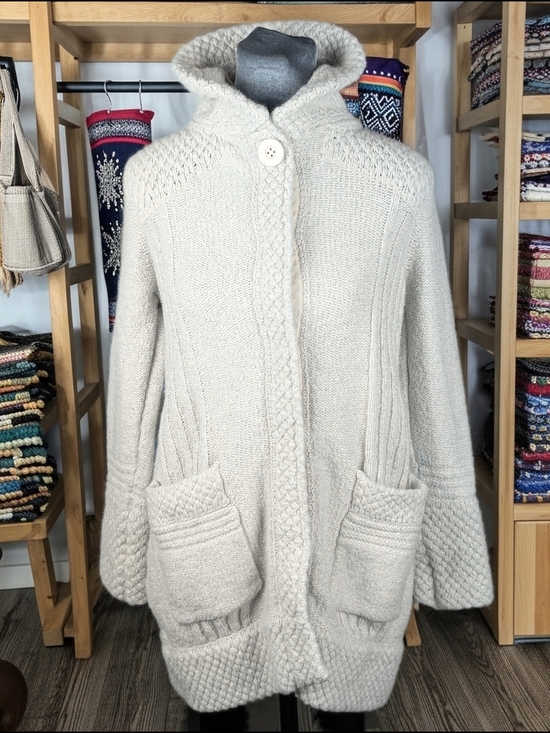 Prana Sweaters - prAna Eslin Cardigan Knit Sweater Women's S Snap Button Pockets  Bone White